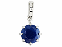 Sterling 4.80ct Indian sapphire round enhancer. The drop measures approximately 7/8".