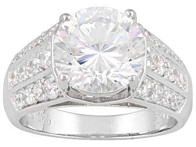 Bella Luce(R) 3.60ctw Platinum Plated Sterling Silver Ring.