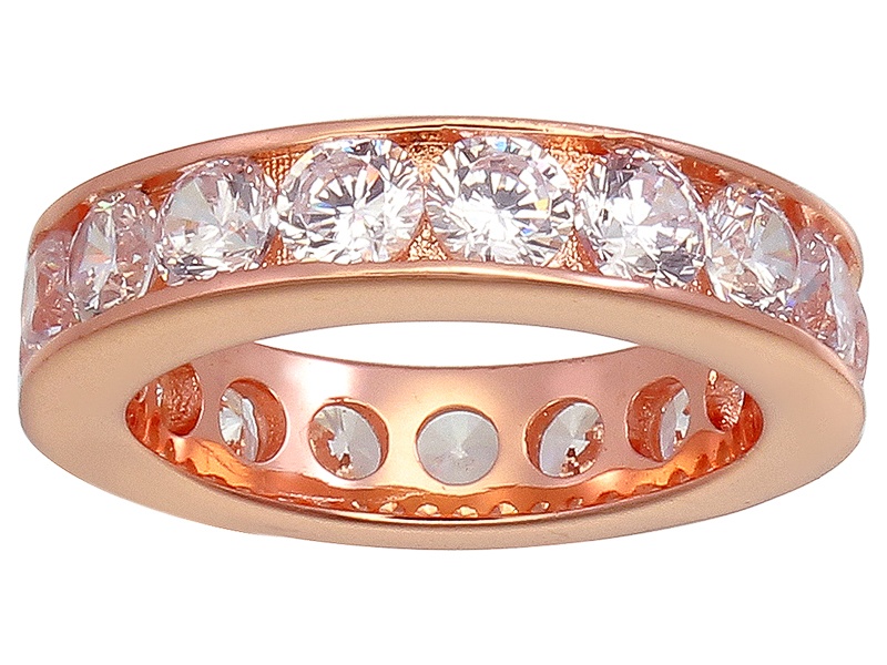 Bella Luce(R) 5.7ctw Round Diamond Simulant 18k Rose Gold Over Silver Ring